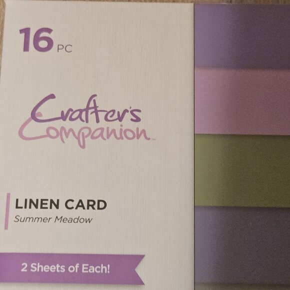 Crafters Companion Linen Cardstock Paper 8x8 " 250 Gsm Summer Meadow - Picture 4 of 4